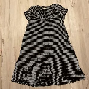 Hollister striped t shirt dress with criss-cross front detail